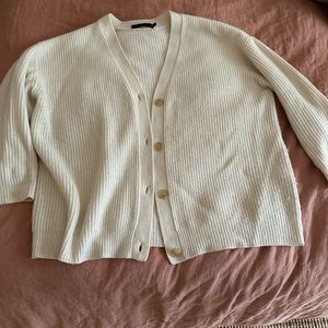 Jenni Kayne Cashmere Cocoon Cardigan Ivory Small